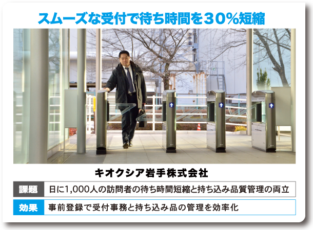 スムーズな受付で待ち時間を30%短縮 - キオクシア岩手株式会社