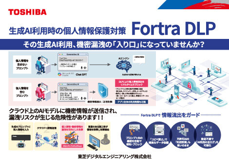 生成AI利用時の個人情報流出防止対策　「Fortra DLP」展示パネル