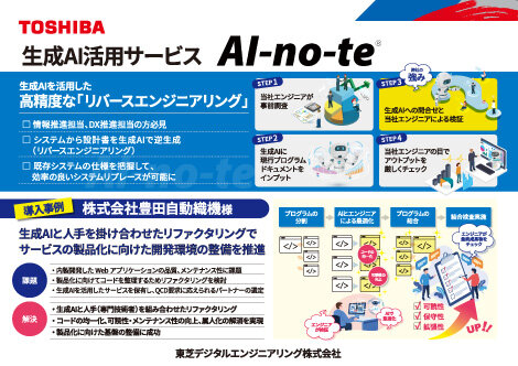 生成AI活用サービス「AI-no-te（アイノテ）」 リバースエンジニアリングサービス　展示パネル