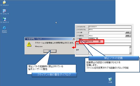 使用禁止ソフトウェア起動制御